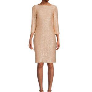 St. John Sequined Sheath Dress
